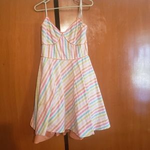 Colorful sundress prom dress